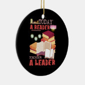 Buch lesen Heute ein Leser Morgen ein Führer Keramik Ornament (Rechts)