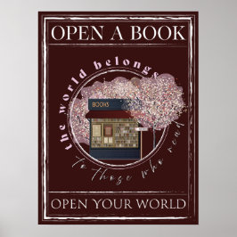 Buch lesen, Kunst für Buchliebhaber Poster