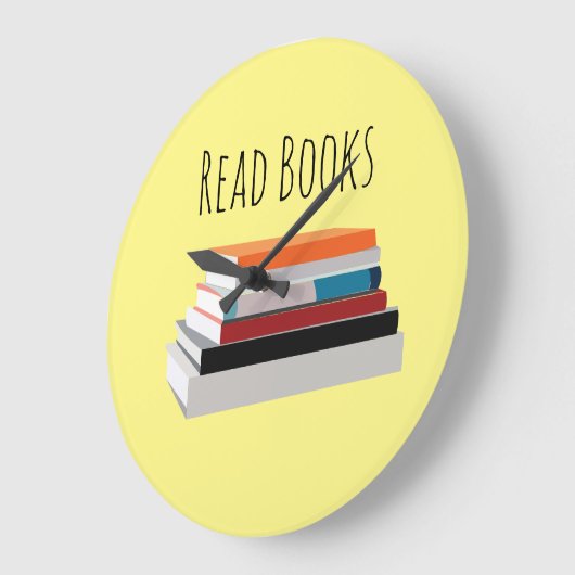 Buch lesen Personalisiert Große Wanduhr (Winkel)