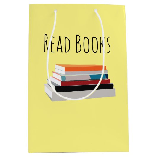 Buch lesen Personalisiert Mittlere Geschenktüte (Vorderseite)