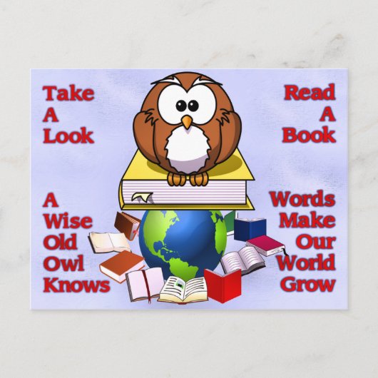 Buch lesen postkarte (Vorderseite)