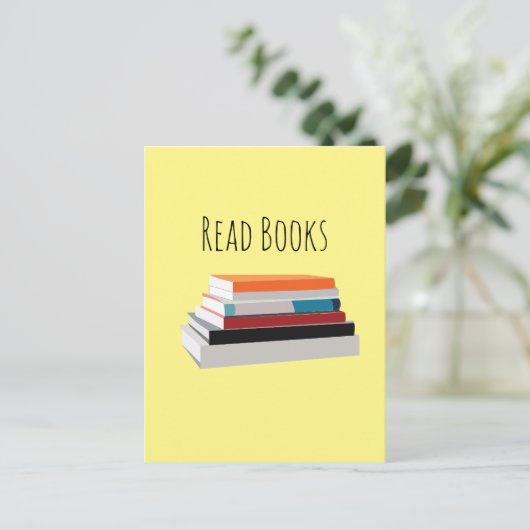Buch lesen postkarte (Stehend Vorderseite)