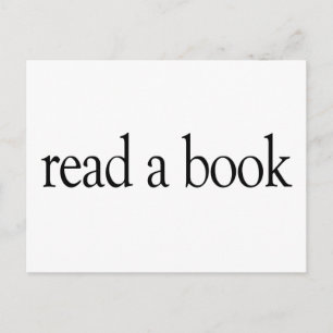 Buch lesen postkarte