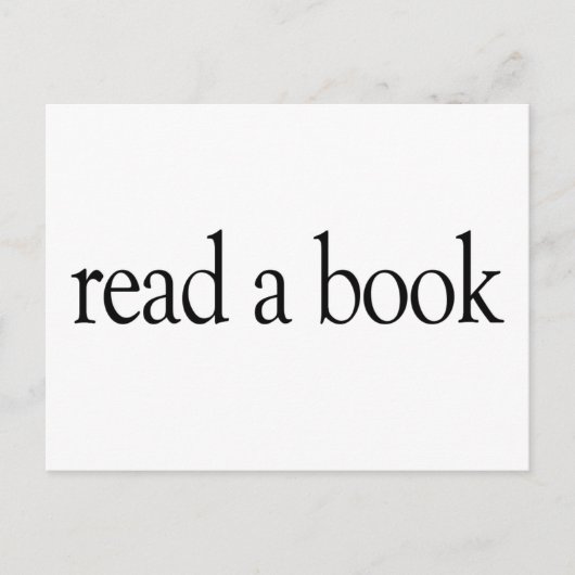 Buch lesen postkarte (Vorderseite)