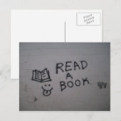 Buch lesen postkarte (Vorne/Hinten)