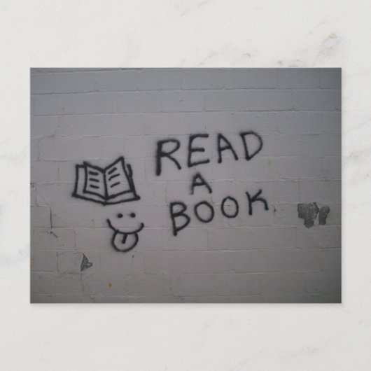 Buch lesen postkarte (Vorderseite)
