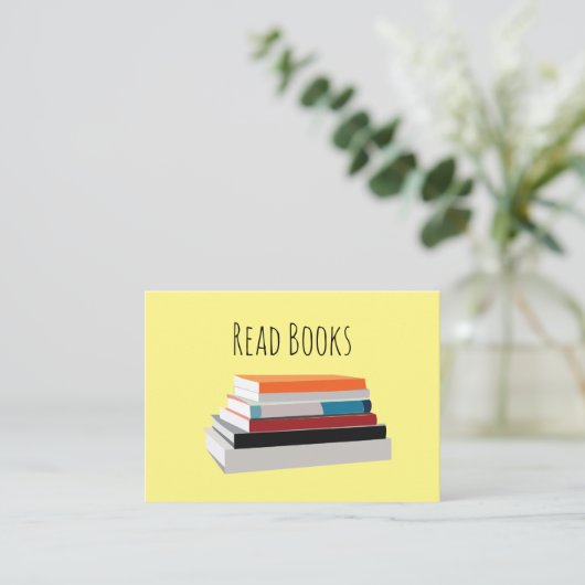 Buch lesen visitenkarte (Stehend Vorderseite)