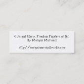 Buch-Lesezeichen! Mini Visitenkarte (Rückseite)