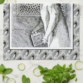 Buch-liebevolles Katzen-Kunst-Tee-Tuch Handtuch (Gefaltet)