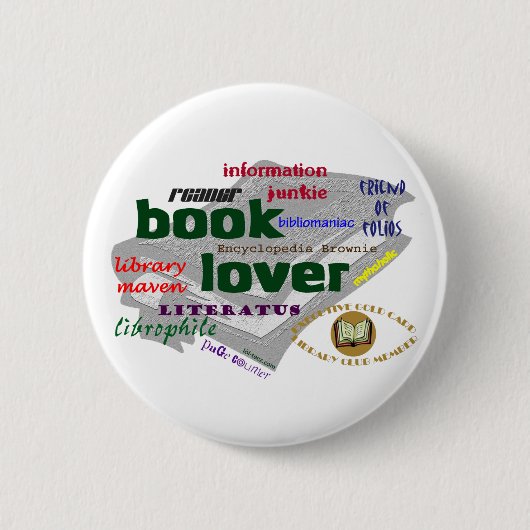 Buch-Liebhaber Button (Vorderseite)