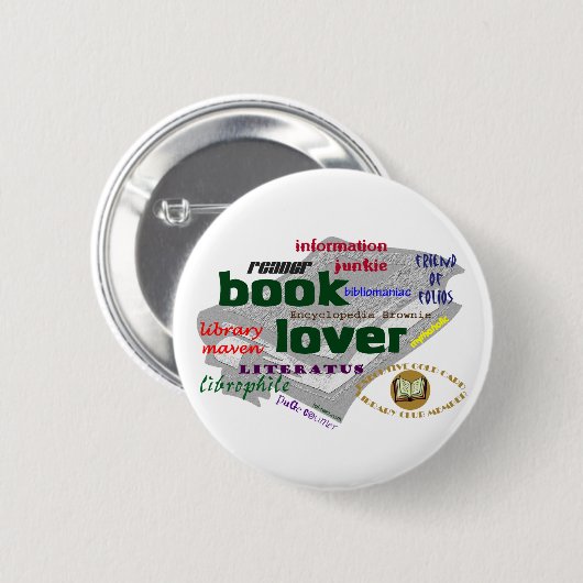 Buch-Liebhaber Button (Vorne & Hinten)