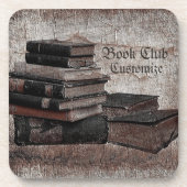 Buch-Liebhaber-Vintage Buch-Verein-Untersetzer Untersetzer (Vorderseite)