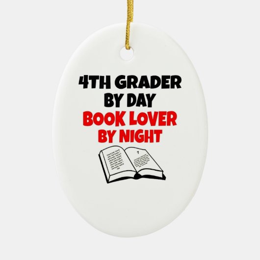 Buch Lover 4. Klasse Keramikornament (Vorne)