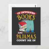 Buch Lover - Bücher und Pajamas Postkarte (Vorne/Hinten)