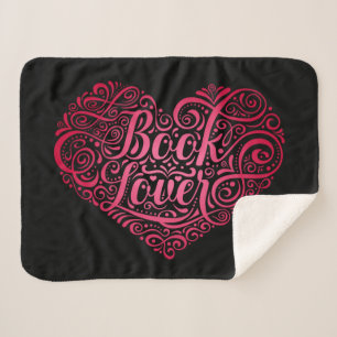 Buch Lover Calligraphy Heart Sherpadecke