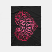 Buch Lover Calligraphy Herz für Leser, Schriftstel Fleecedecke (Vorderseite)