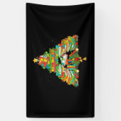 Buch Lover Christmas Tree Bookworm Librarian Banner (Vertikal)