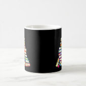 Buch Lover Christmas Tree Bookworm Librarian Merry Kaffeetasse (Mittel)