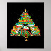Buch Lover Christmas Tree Bookworm Librarian Poster (Vorne)
