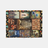 Buch Lover Geschenk, Buchwurm, I Liebe Lesen Buch Fleecedecke (Vorderseite (Horizontal))