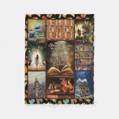 Buch Lover Geschenk, Buchwurm, I Liebe Lesen Buch Fleecedecke (Vorderseite)