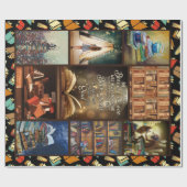 Buch Lover Geschenk, Buchwurm, I Liebe Lesen Buch Geschenkpapier (Flach)