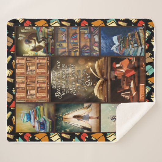 Buch Lover Geschenk, Buchwurm, I Liebe Lesen Buch Sherpadecke (Vorderseite (Horizontal))