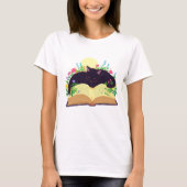 Buch Lover Geschenk, Katze Lover Geschenk Frauen,  T-Shirt (Vorderseite)