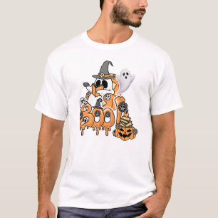 Buch Lover Ghost Reading "Boo" Spooky Halloween T-Shirt