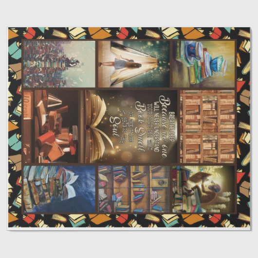 Buch Lover Gift, Book Worm, I Liebe Reading Book Geschenkpapier (Flach)