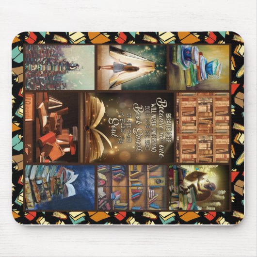 Buch Lover Gift, Book Worm, I Liebe Reading Book Mousepad (Vorne)
