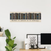 Buch Lover Horace Zitat Alte Bücher Poster (Heimbüro)