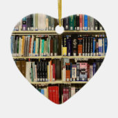 Buch Lover Library Bücher Weihnachten Keramik Ornament (Vorne)