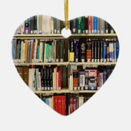Buch Lover Library Bücher Weihnachten Keramik Ornament