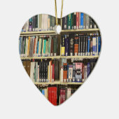 Buch Lover Library Bücher Weihnachten Keramik Ornament (Links)