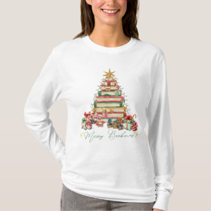 Buch Lover Merry Bookmas Weihnachten T-Shirt