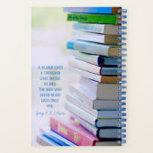 Buch Lover Reader Bibliophile Name Notebook (Rückseite)