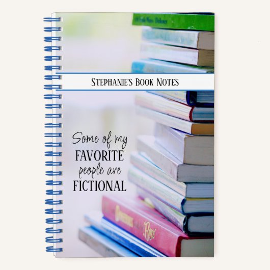 Buch Lover Reader Bibliophile Name Notebook (Vorderseite)