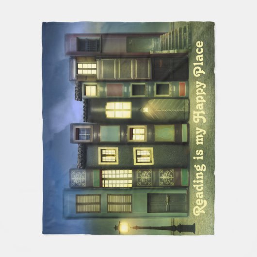 Buch Lover Reading ist mein glücklicher Ort Fleecedecke (Vorderseite)