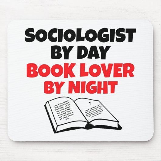 Buch Lover Soziologe Mousepad (Vorne)