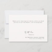 Buch Lover Thema Buchliterarische Literatur Brautp Dankeskarte (Rückseite)