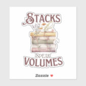 Buch Lover Witty Pun Watercolor Botanisch Aufkleber (Blatt)