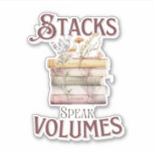 Buch Lover Witty Pun Watercolor Botanisch Aufkleber (Vorderseite)