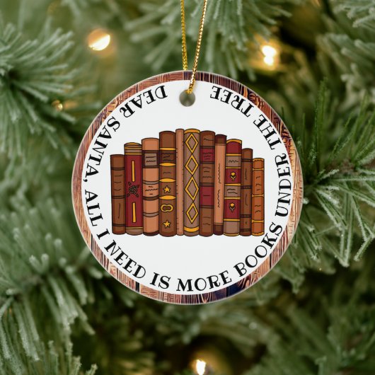 Buch Lover's Christmas Keramik Ornament (Baum)