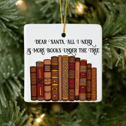 Buch Lover's Christmas Keramikornament (Baum)