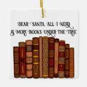 Buch Lover's Christmas Keramikornament (Vorderseite)