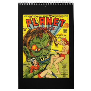 Buch mit 14 Vintage-Comic-Cover-Postern Kalender