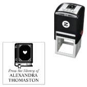 Buch mit Bibliotheksname #1SQ Permastempel (Beispiel)