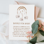 Buch mitbringen | Boho Sheep Baby Dusche Anfrage Begleitkarte