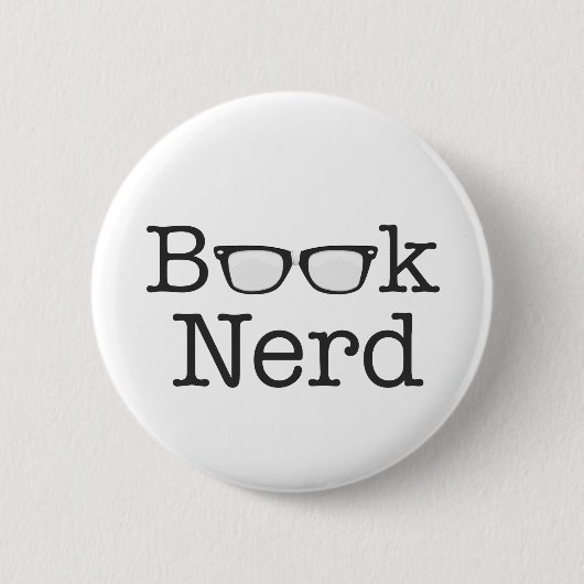 Buch-Nerd-lustiger Schauspiel-Text Button (Vorderseite)